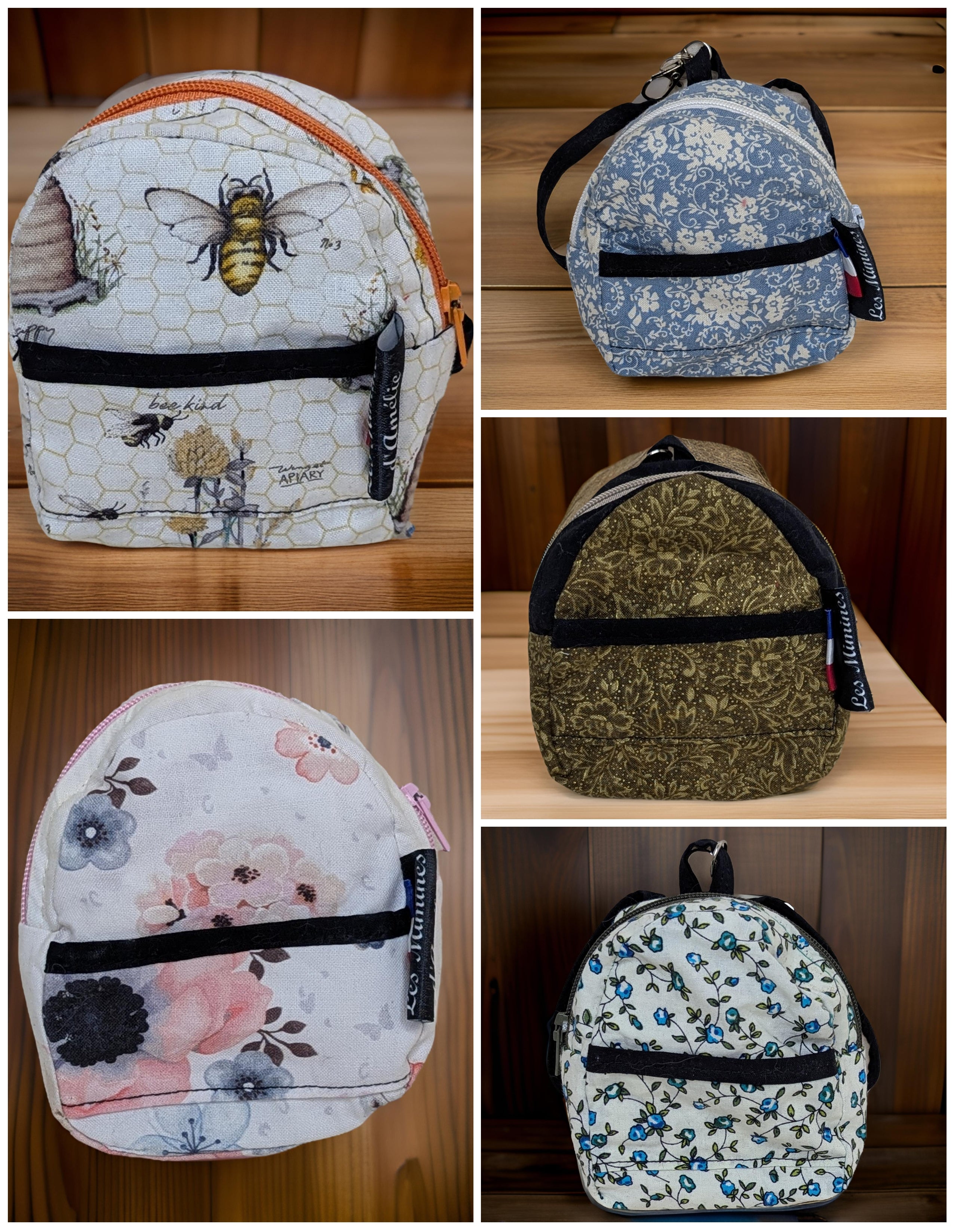 Mini sac à dos porte monnaie - range écouteurs - 9*8 cm Les Mimines d'Amélie