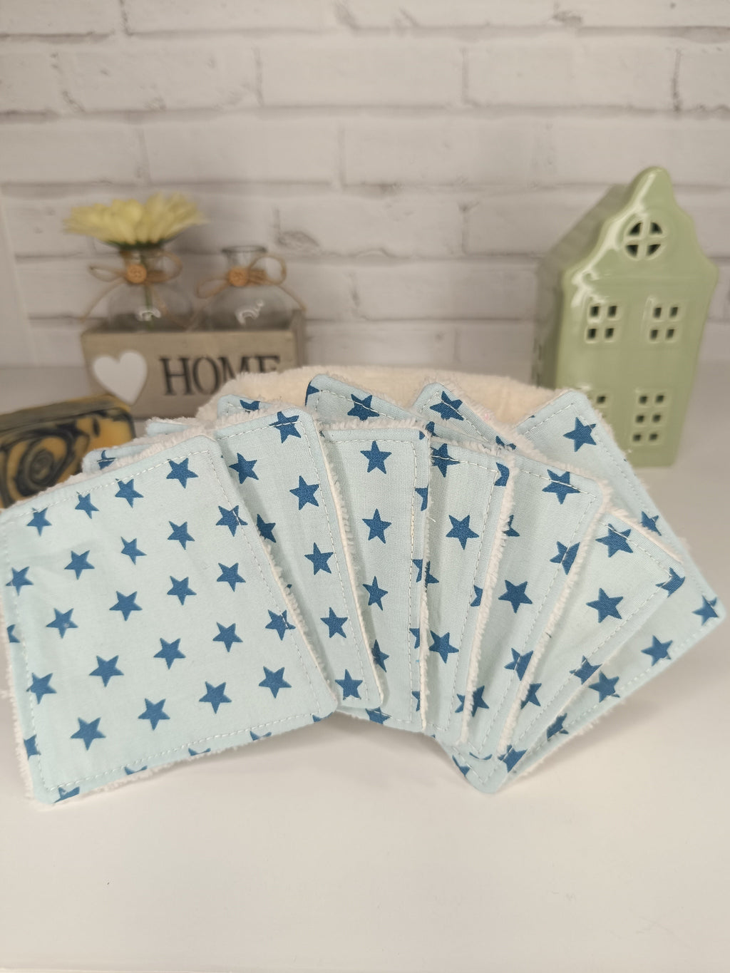 Semainier cotons démaquillants lavables avec panier de rangement Les Mimines d'Amélie