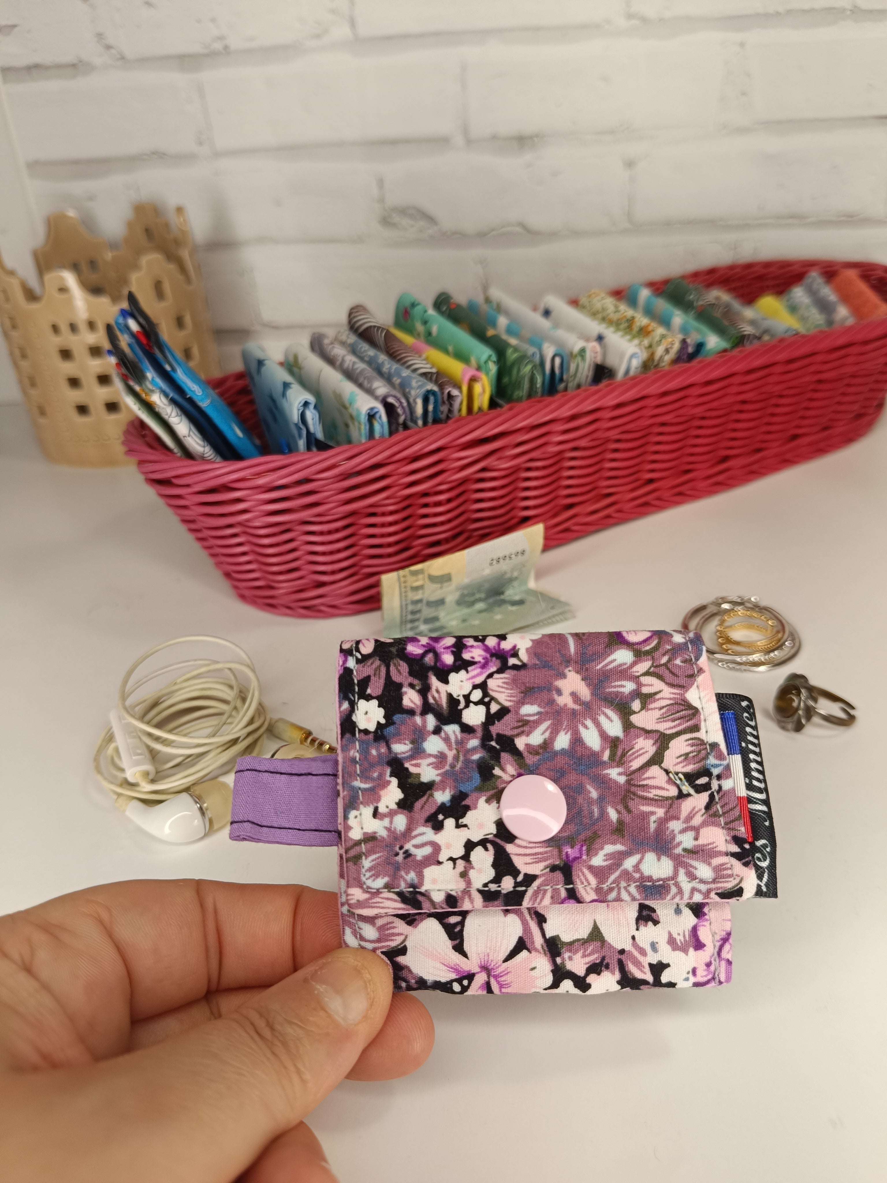 Petit porte-monnaie - range écouteurs - étui bijoux Les Mimines d'Amélie