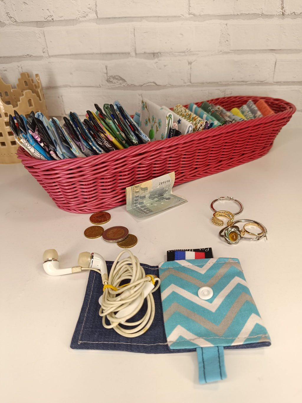 Petit porte-monnaie - range écouteurs - étui bijoux Les Mimines d'Amélie