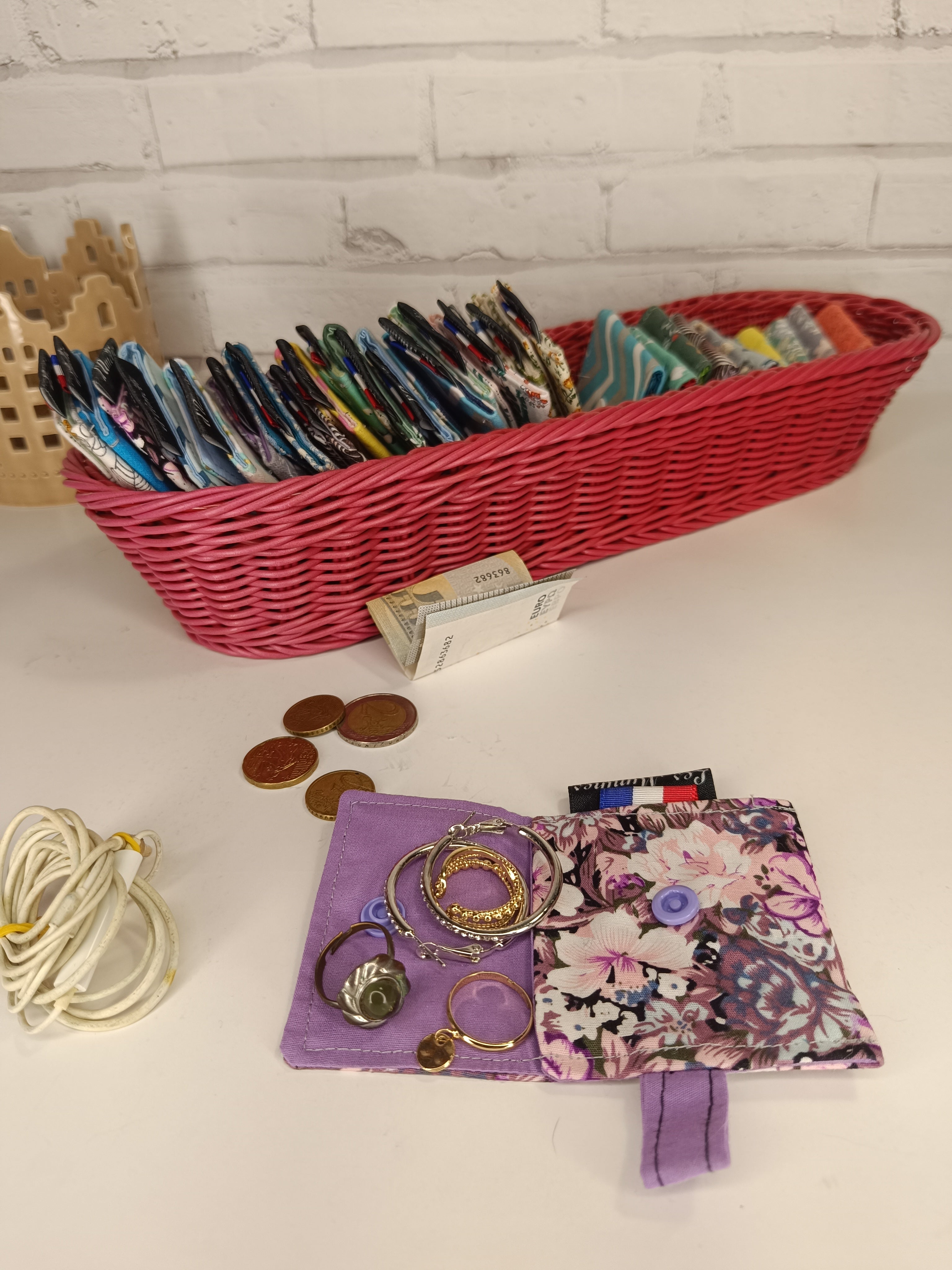 Petit porte-monnaie - range écouteurs - étui bijoux Les Mimines d'Amélie