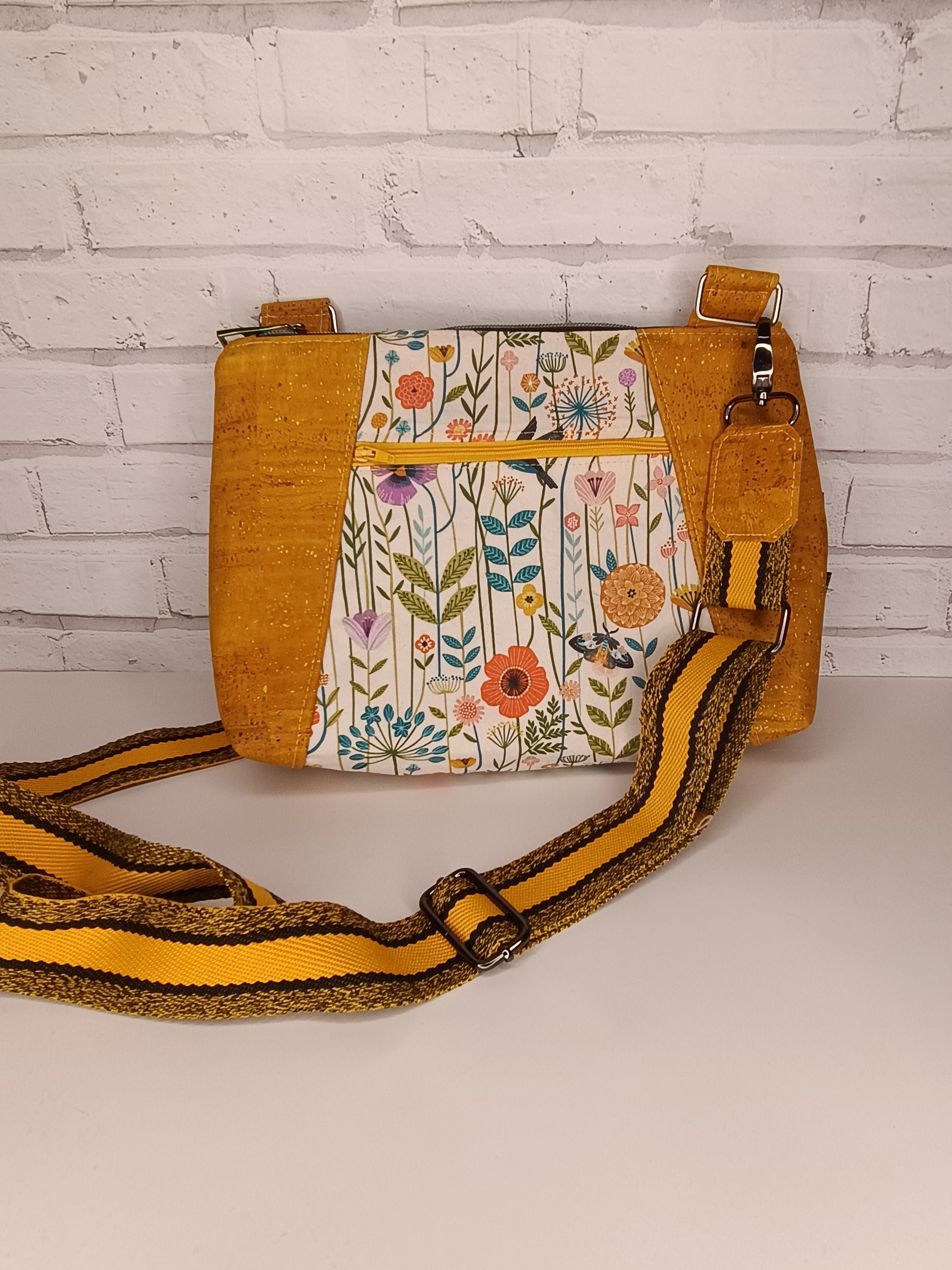 Sac bandoulière coton et liège Les Mimines d'Amélie