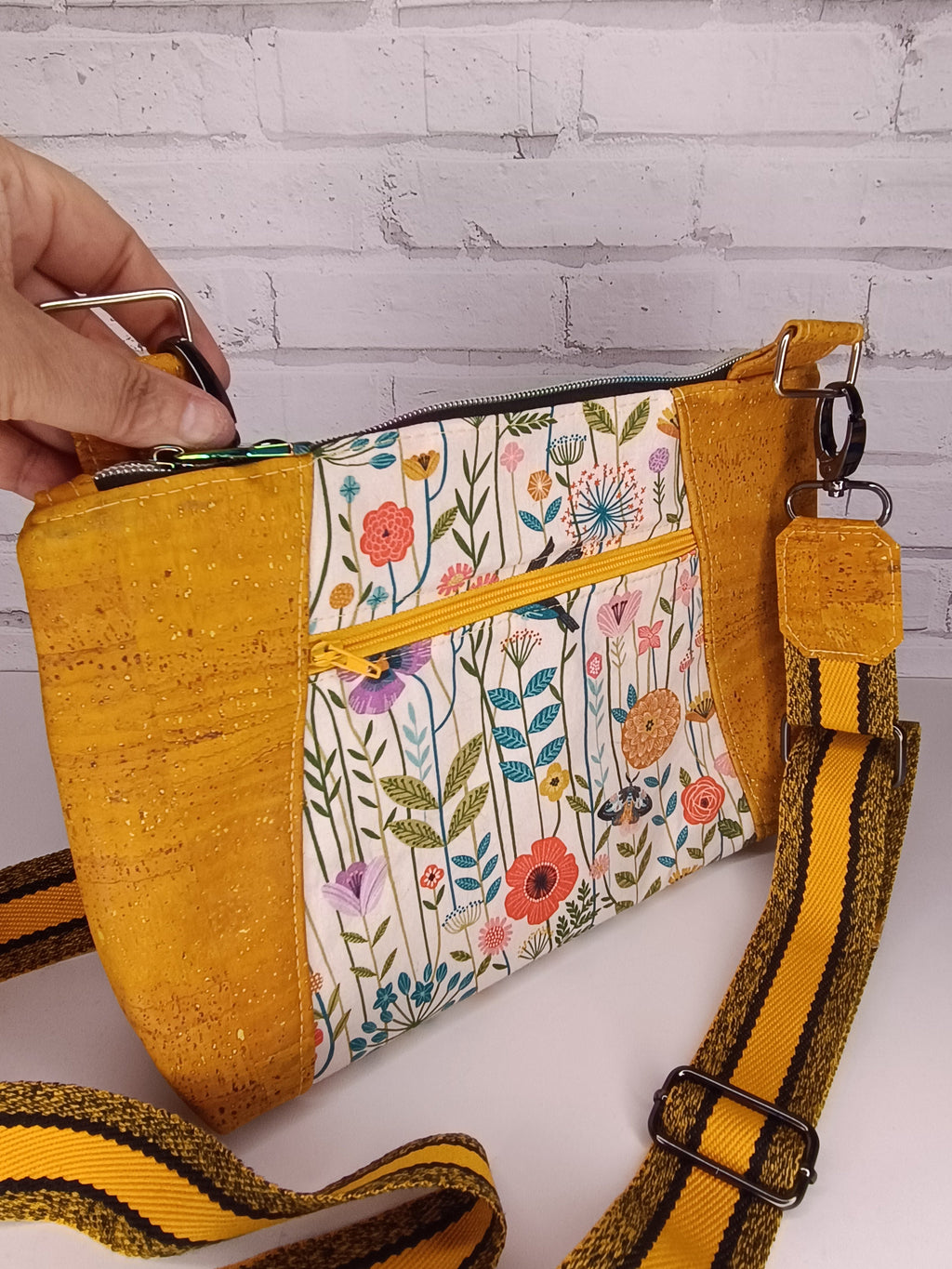 Sac bandoulière coton et liège Les Mimines d'Amélie