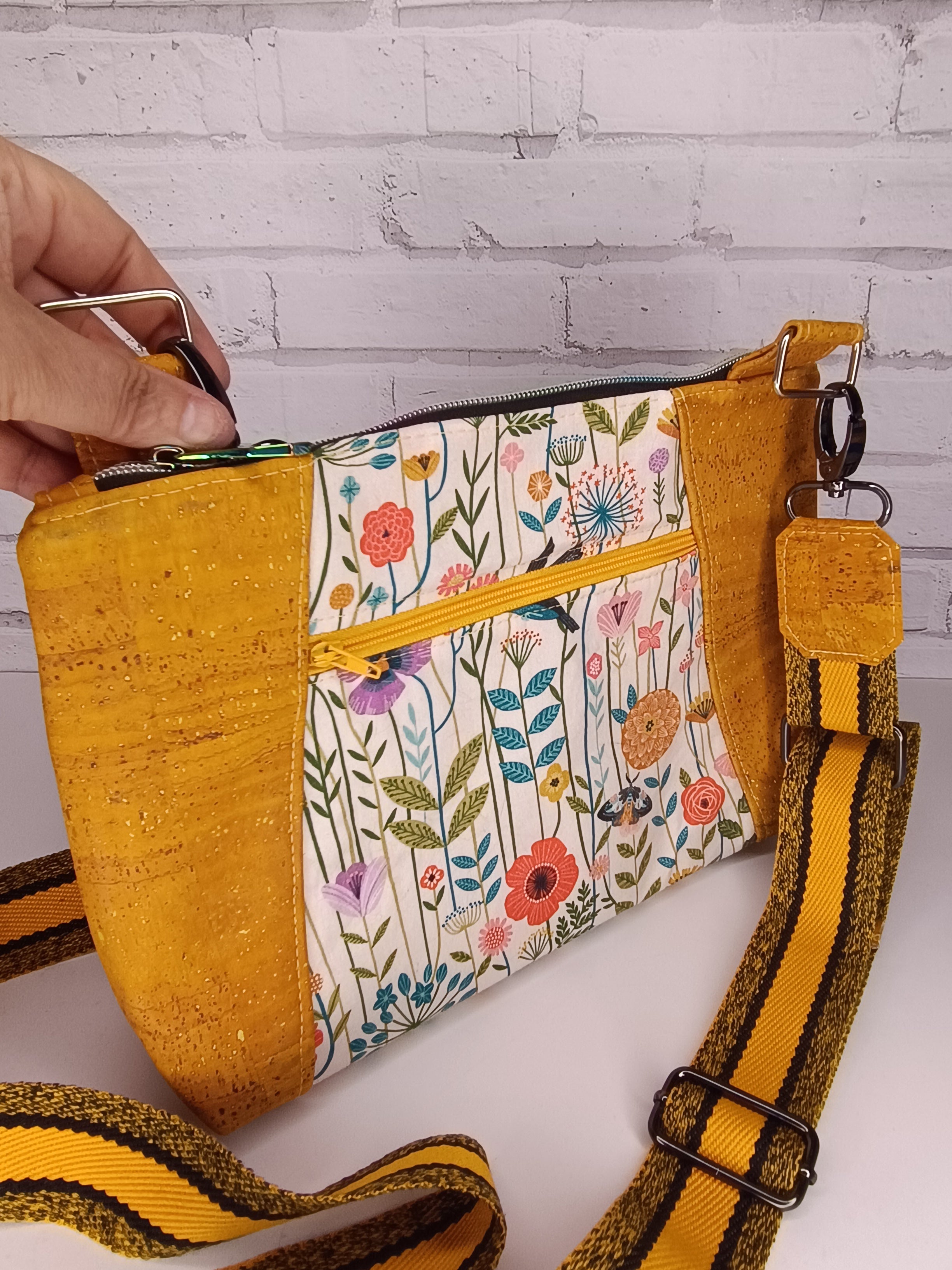 Sac bandoulière coton et liège Les Mimines d'Amélie