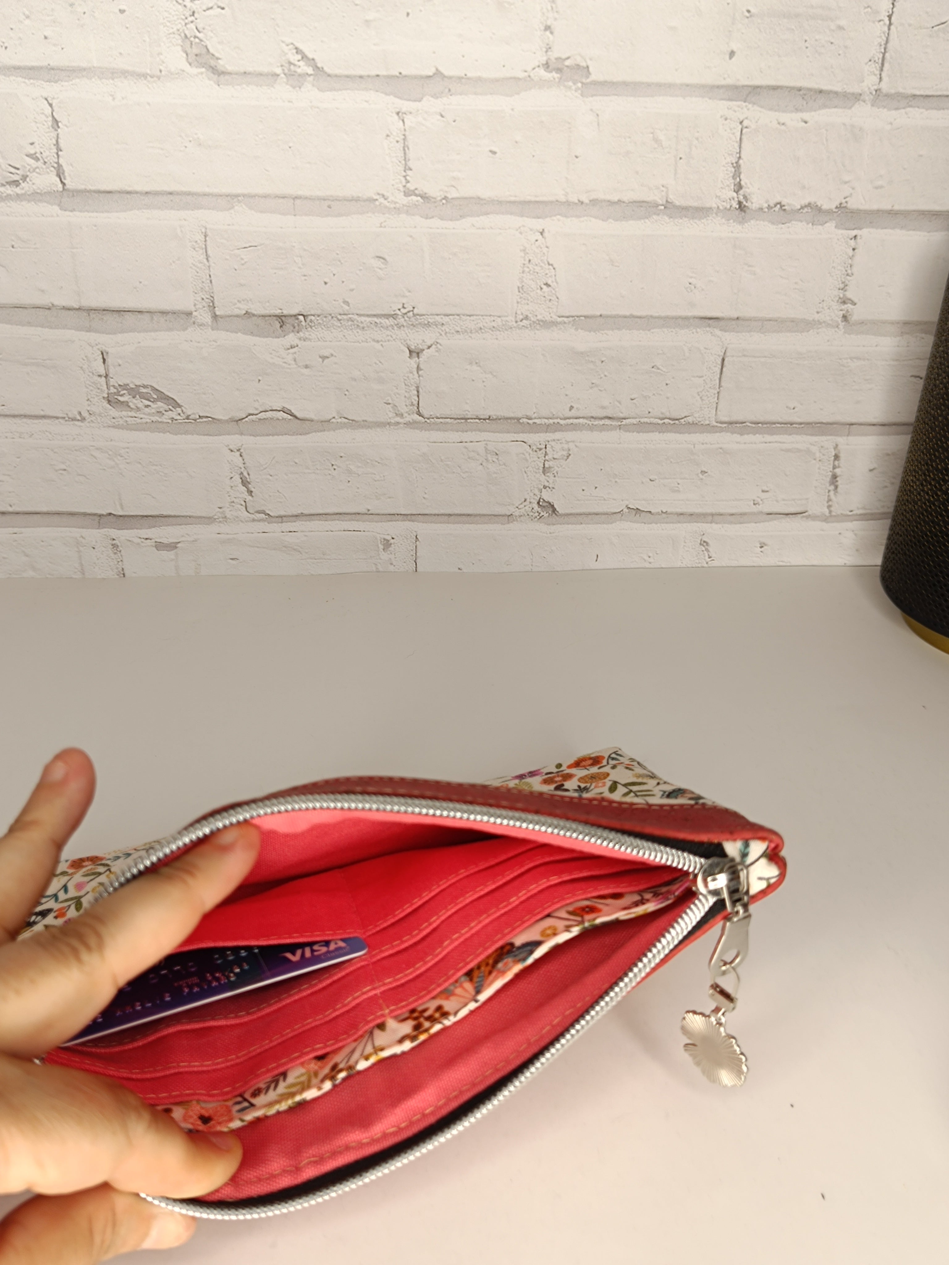 Petit sac ou pochette élégant/e coton et liège Les Mimines d'Amélie