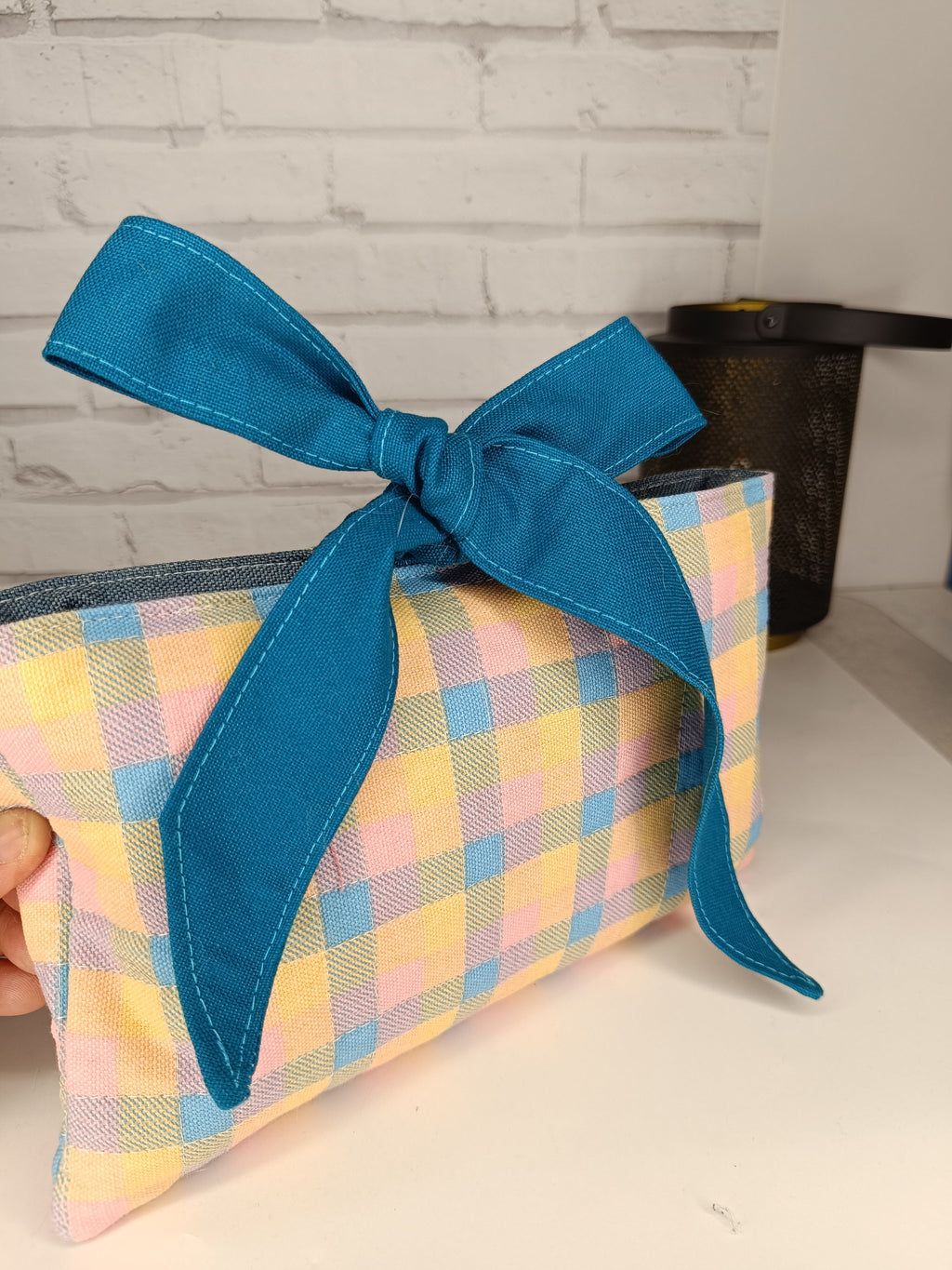 Pochette à livre / liseuse / tablette / iPad avec gros nœud - Petit modèle Les Mimines d'Amélie