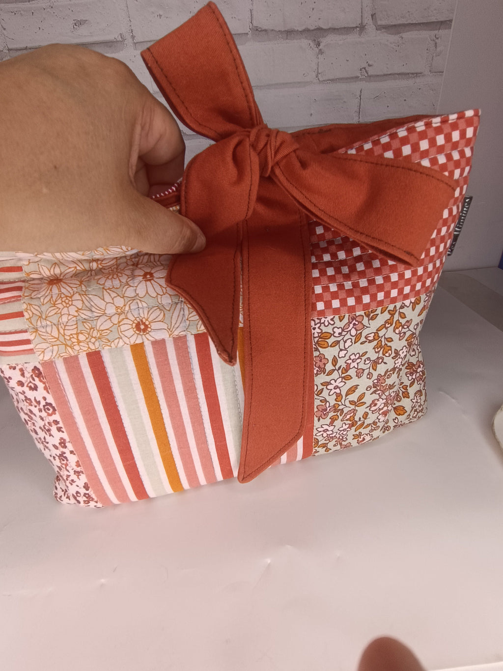 Pochette à livre / liseuse / tablette / iPad avec gros nœud - Grand modèle Les Mimines d'Amélie