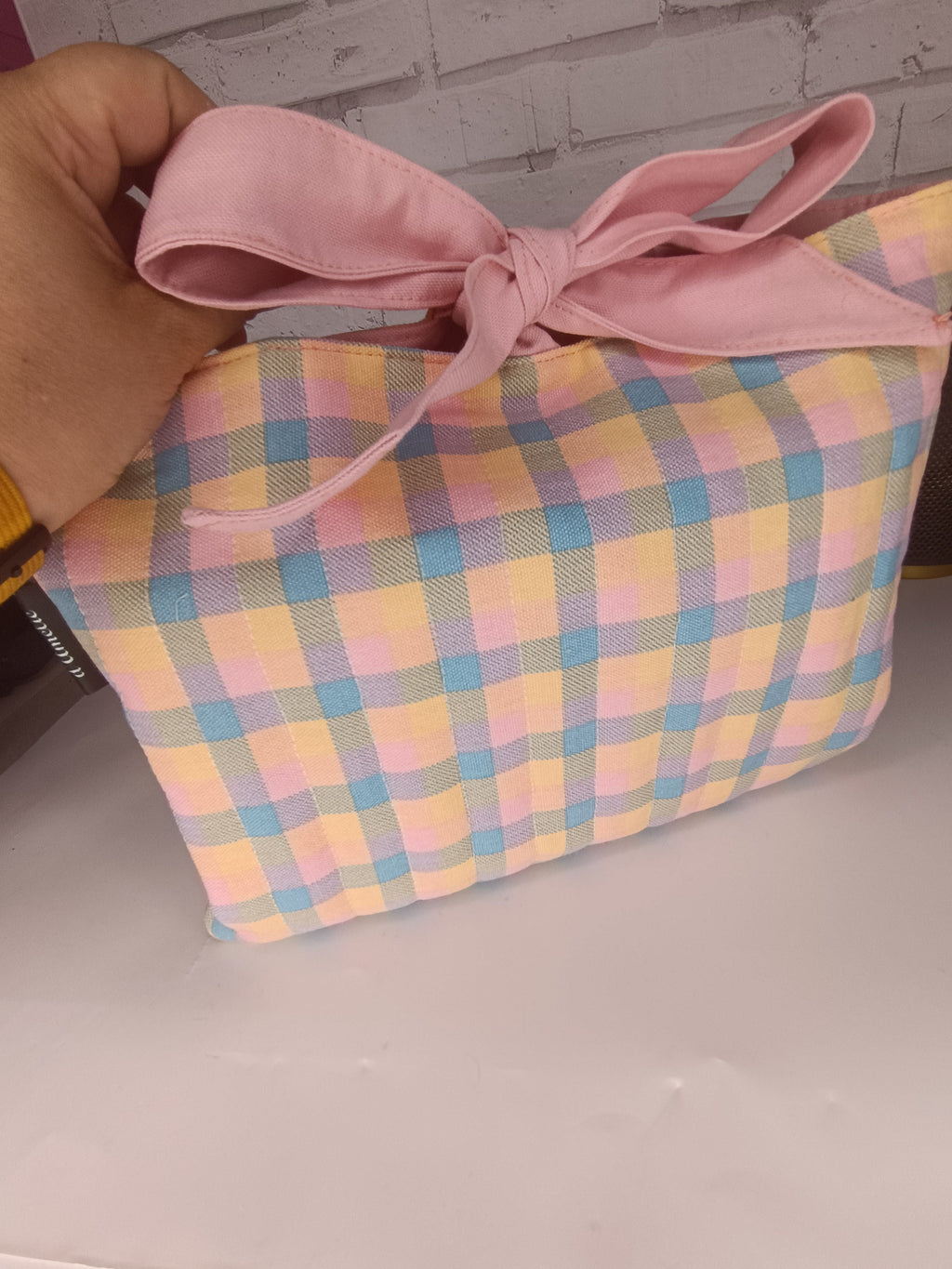 Pochette à livre / liseuse / tablette / iPad avec gros nœud - Grand modèle Les Mimines d'Amélie
