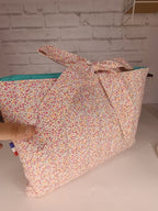 Pochette à livre / liseuse / tablette / iPad avec gros nœud - Grand modèle Les Mimines d'Amélie