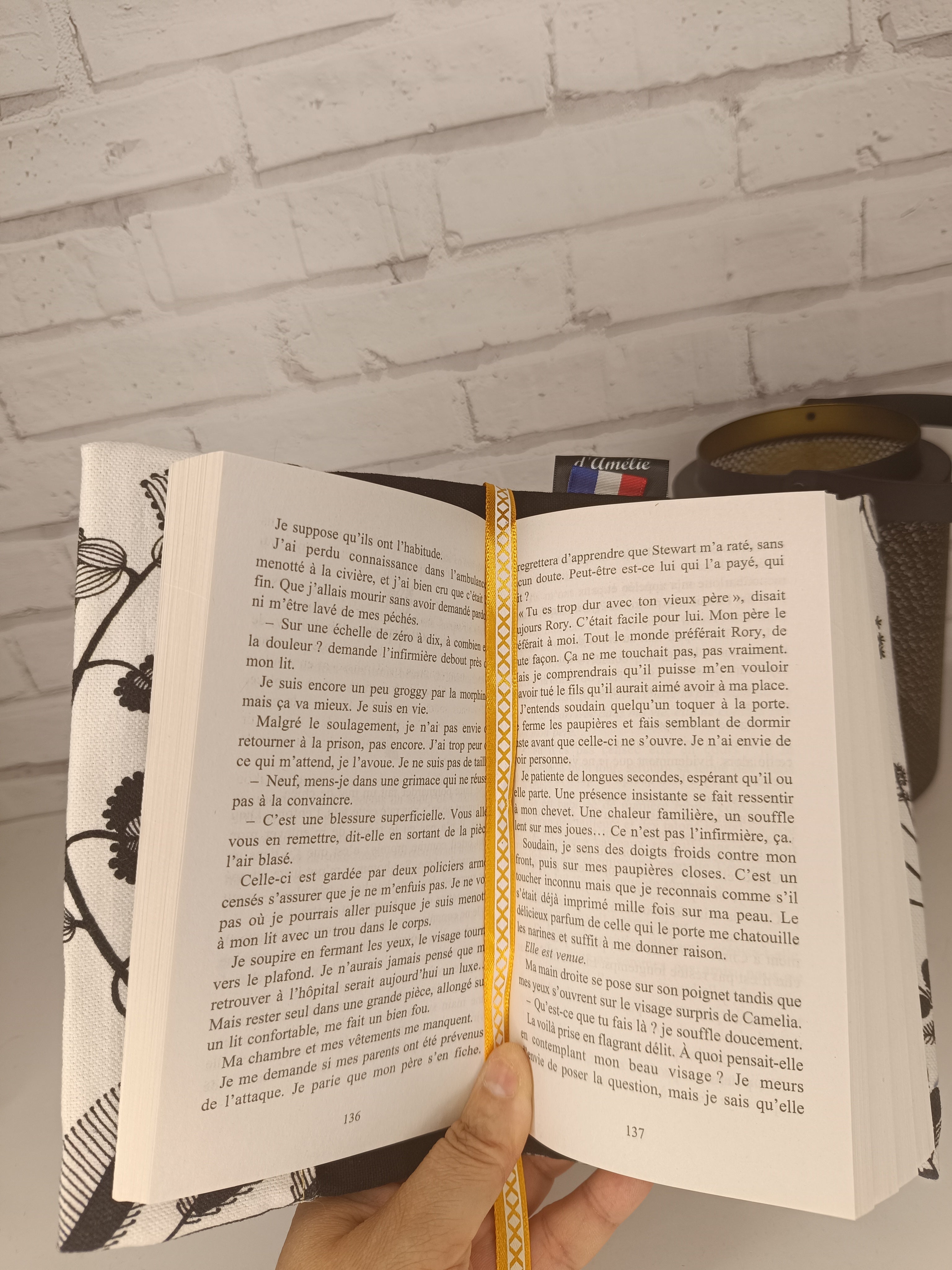 Couverture de livre ajustable en tissu - Petit modèle Les Mimines d'Amélie