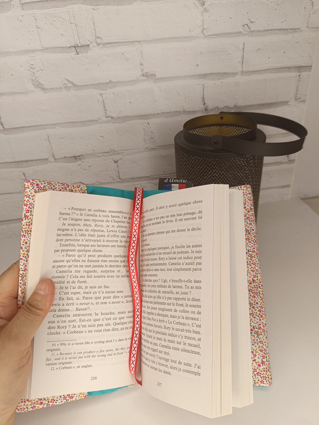 Couverture de livre ajustable en tissu - Petit modèle Les Mimines d'Amélie