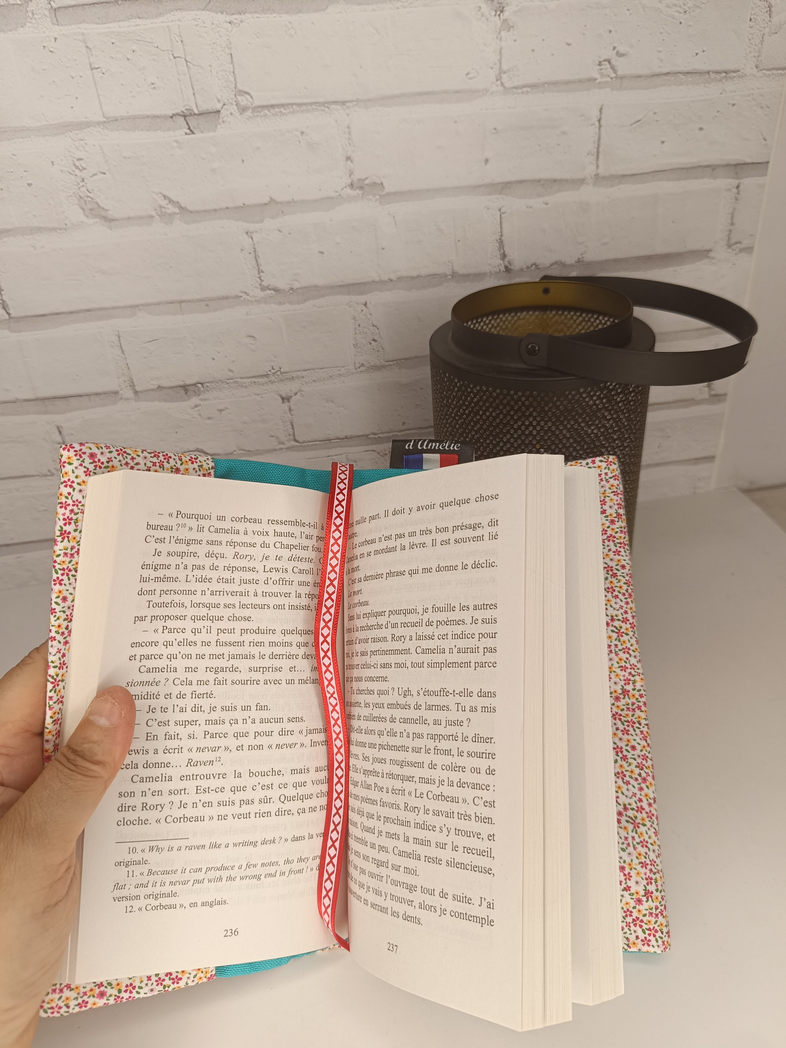 Couverture de livre ajustable en tissu - Petit modèle Les Mimines d'Amélie