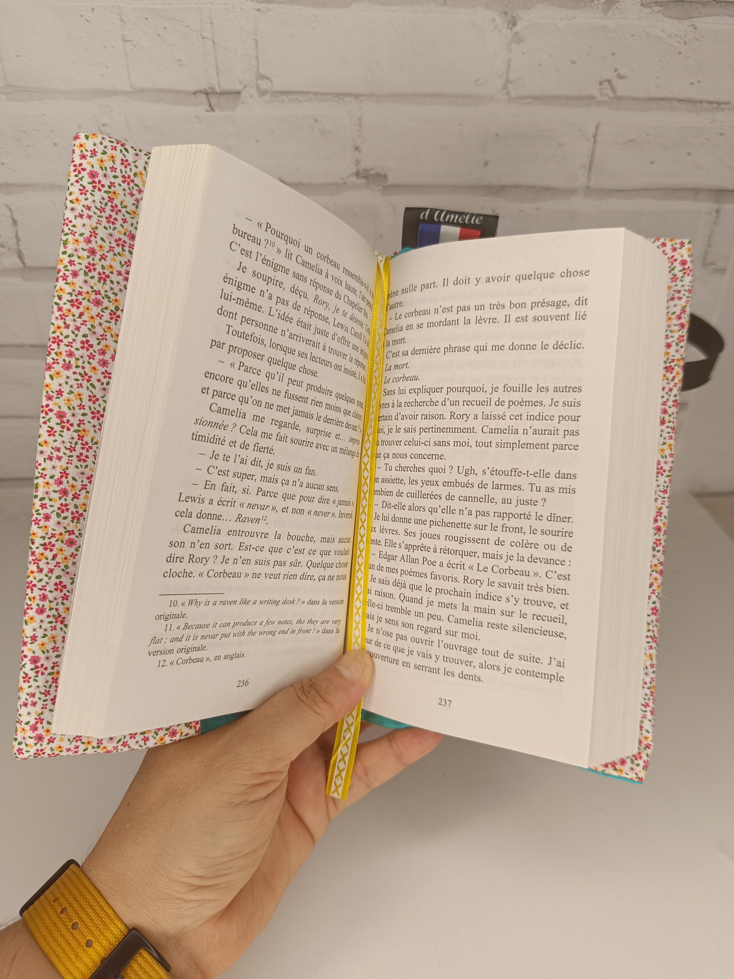 Couverture de livre ajustable en tissu - Petit modèle Les Mimines d'Amélie