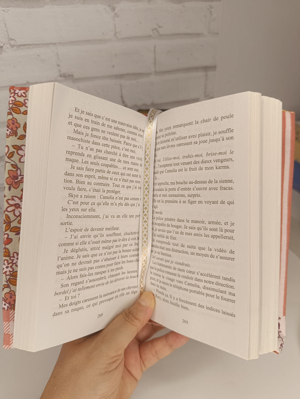 Couverture de livre ajustable en tissu - Petit modèle Les Mimines d'Amélie