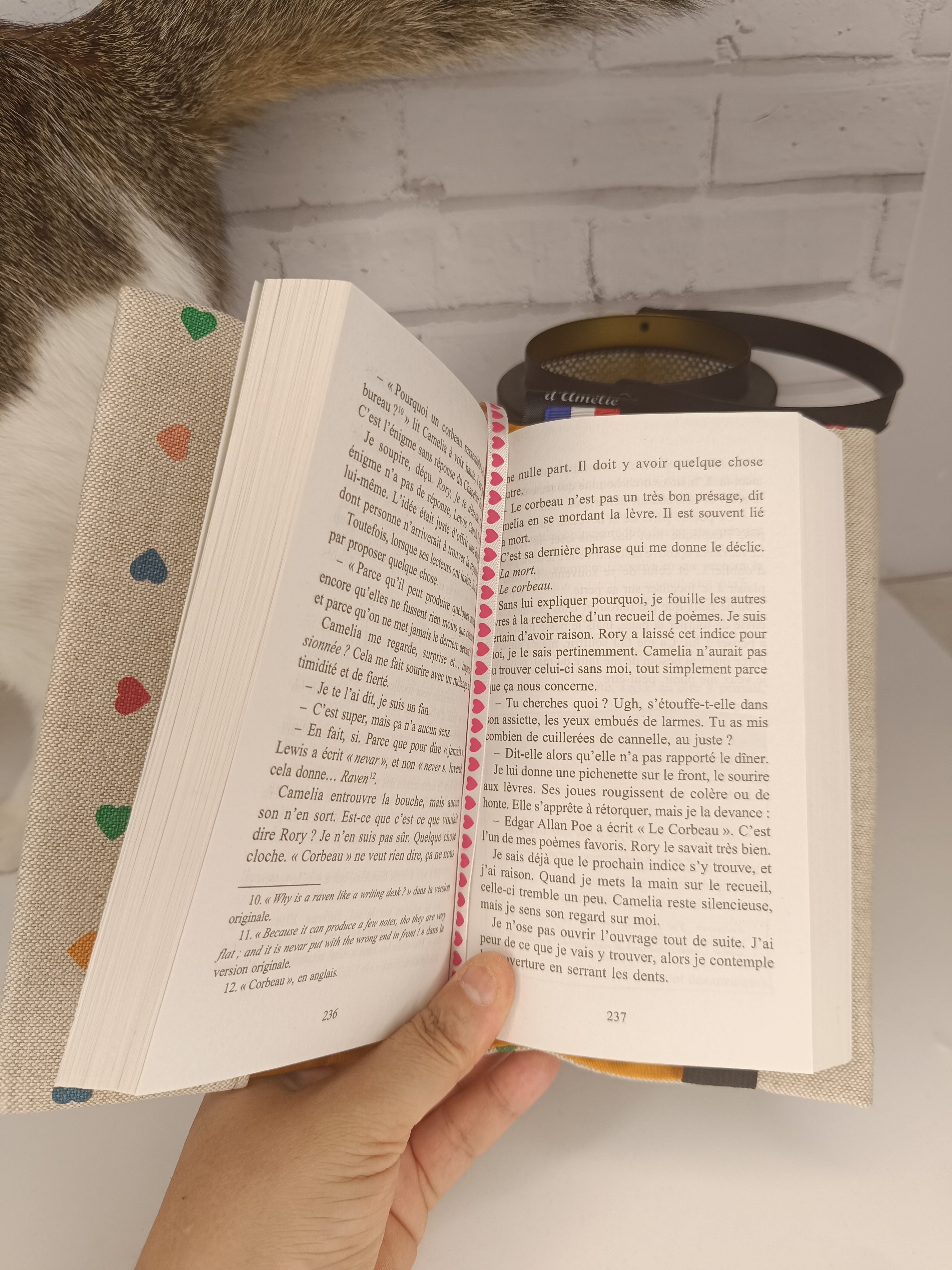 Couverture de livre ajustable en tissu - Petit modèle Les Mimines d'Amélie