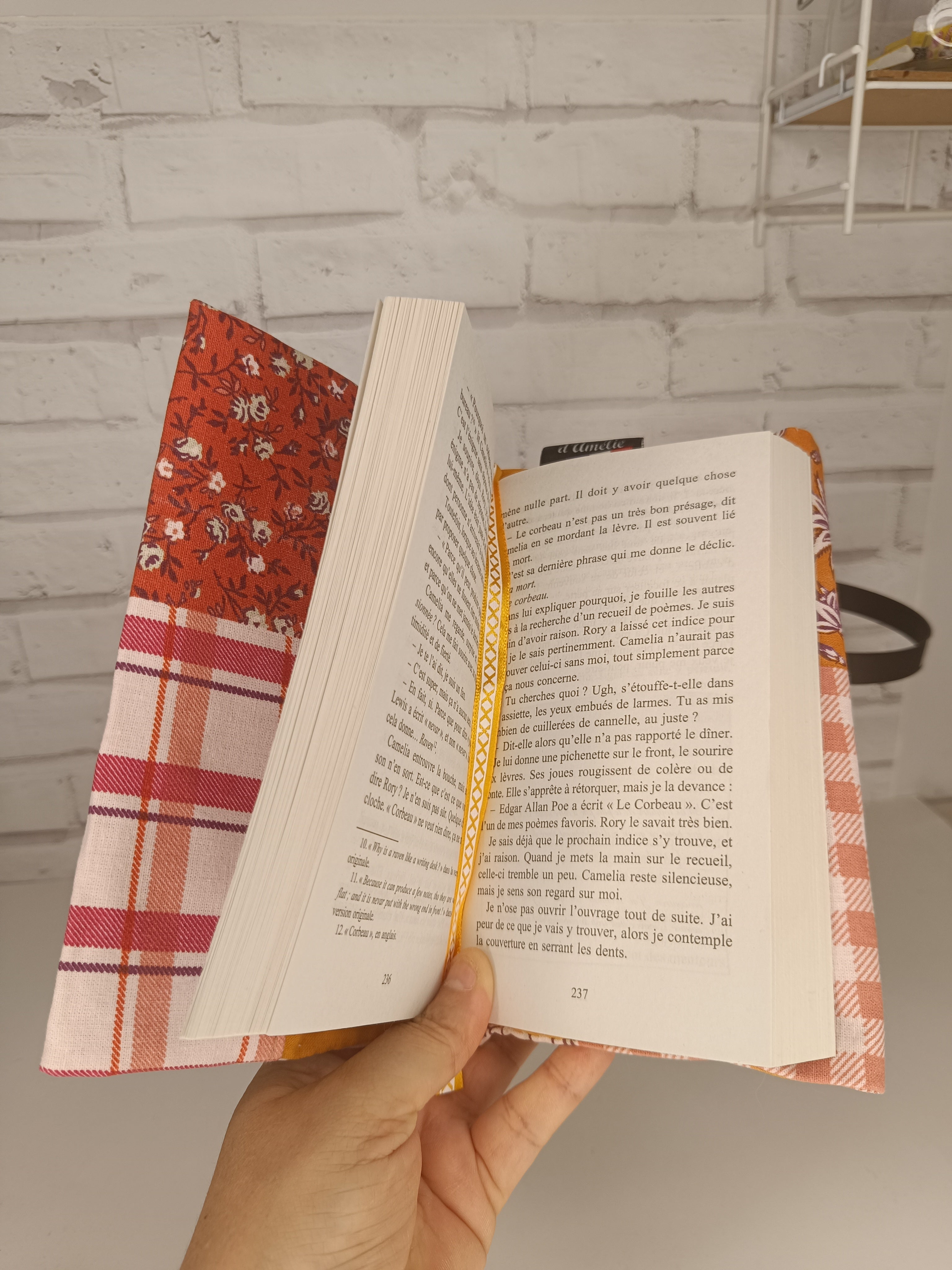 Couverture de livre ajustable en tissu - Petit modèle Les Mimines d'Amélie
