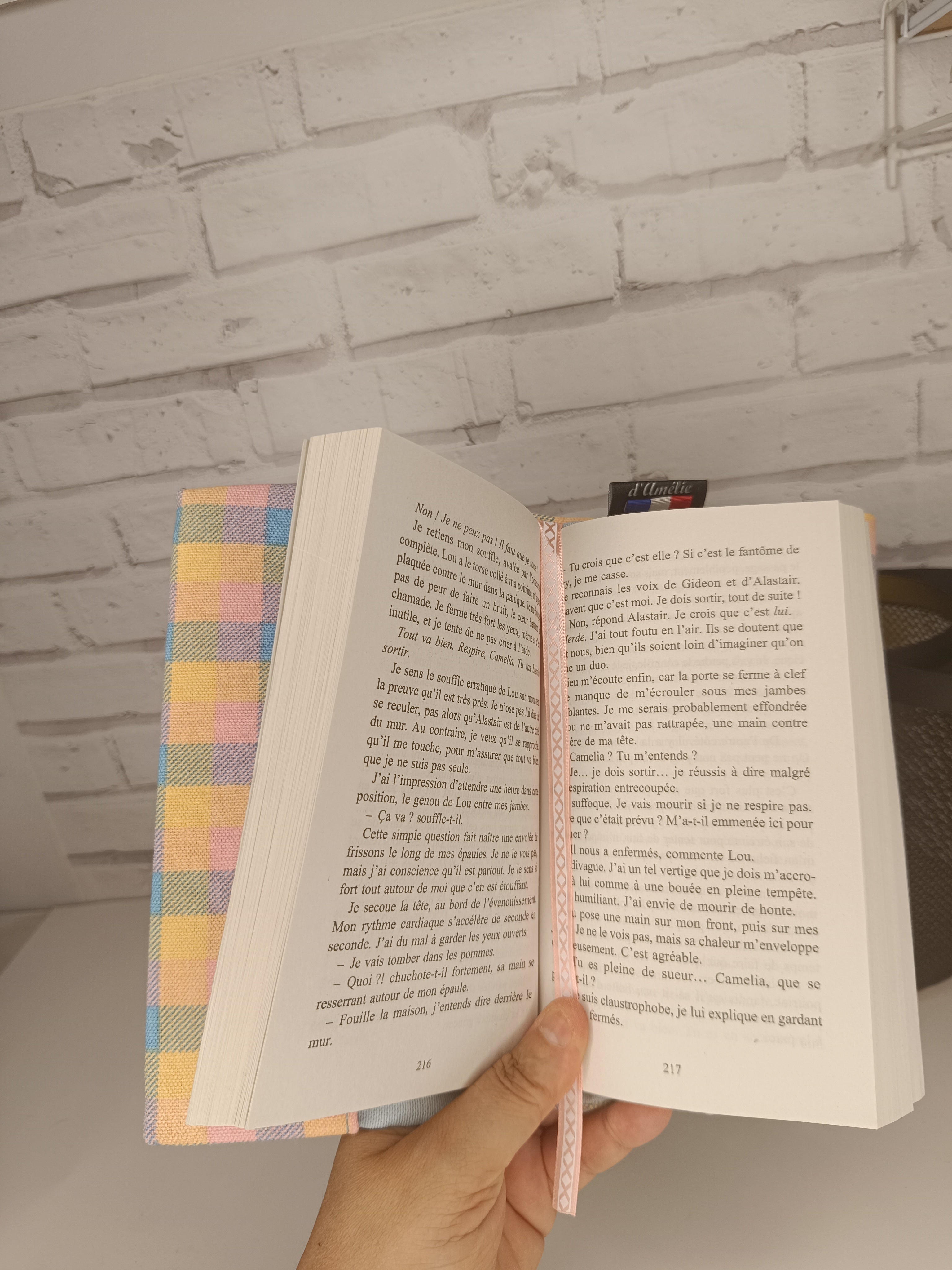 Couverture de livre ajustable en tissu - Petit modèle Les Mimines d'Amélie