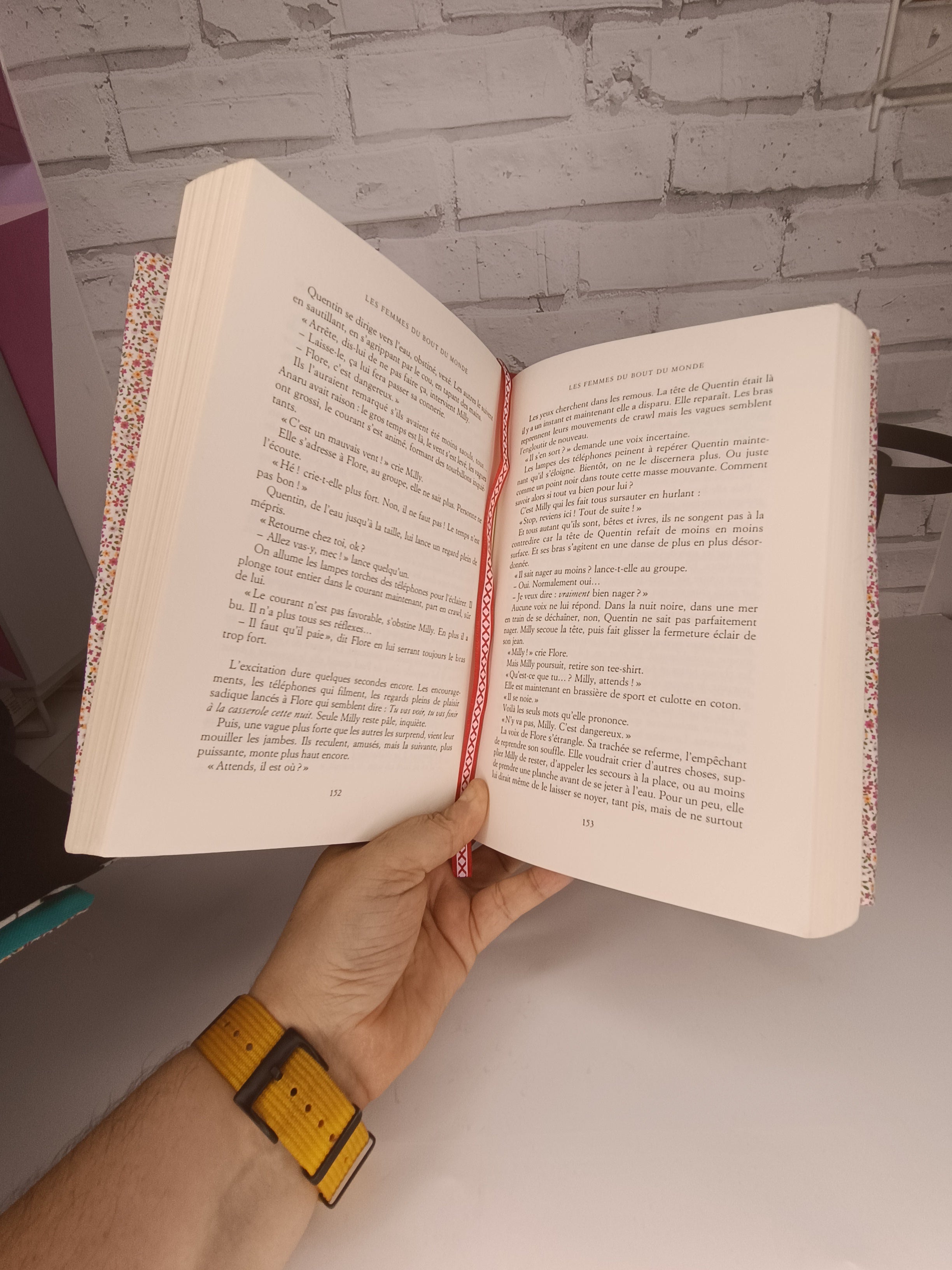 Couverture de livre ajustable en tissu - Grand modèle Les Mimines d'Amélie