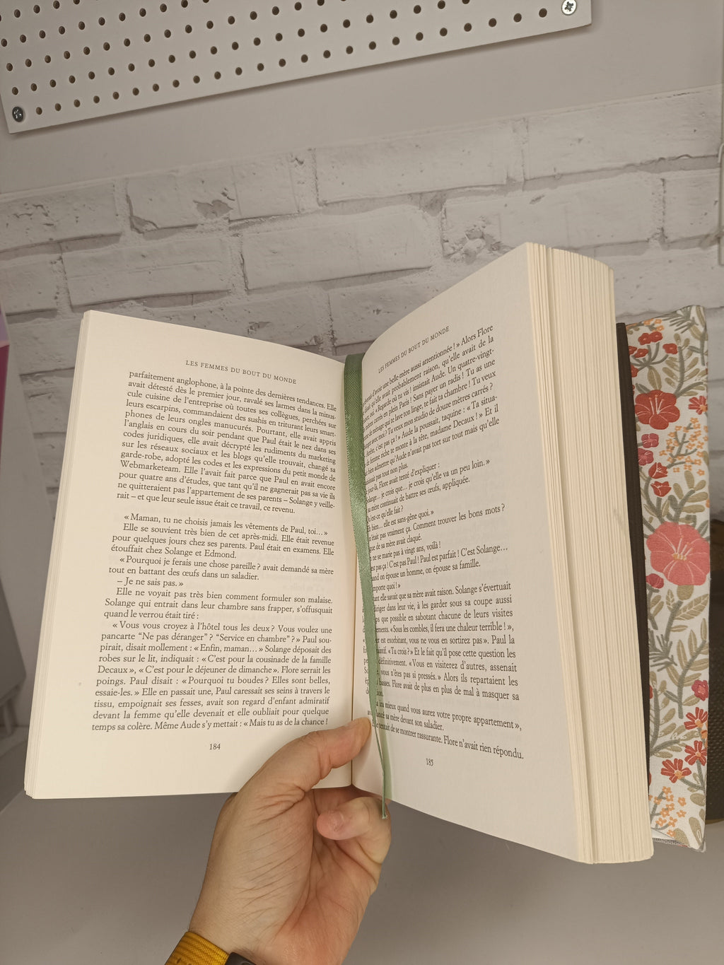 Couverture de livre ajustable en tissu - Grand modèle Les Mimines d'Amélie