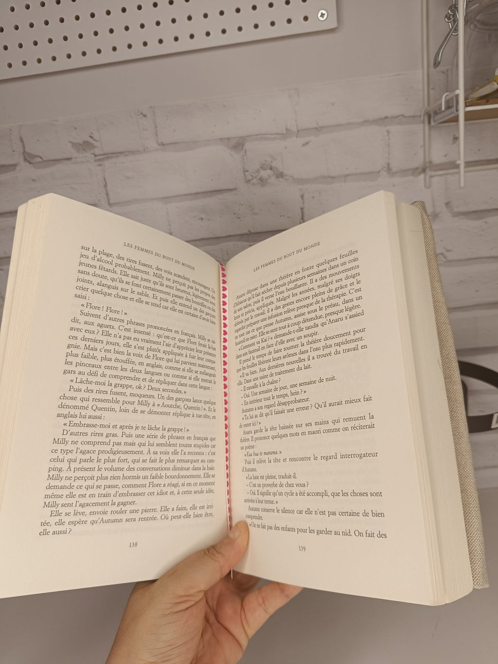 Couverture de livre ajustable en tissu - Grand modèle Les Mimines d'Amélie