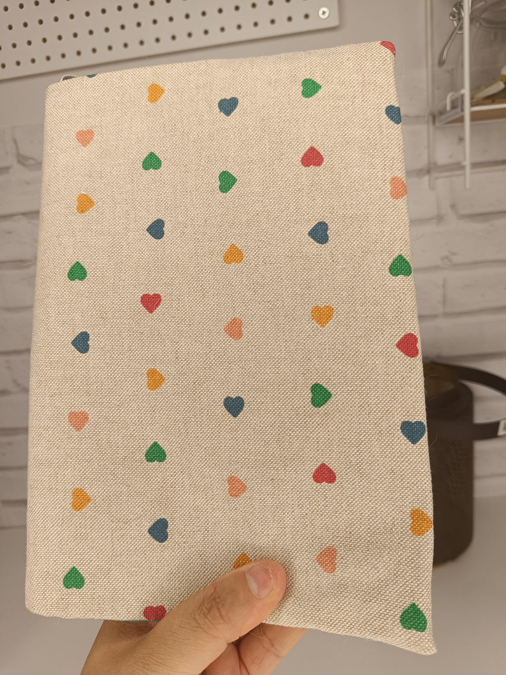 Couverture de livre ajustable en tissu - Grand modèle Les Mimines d'Amélie