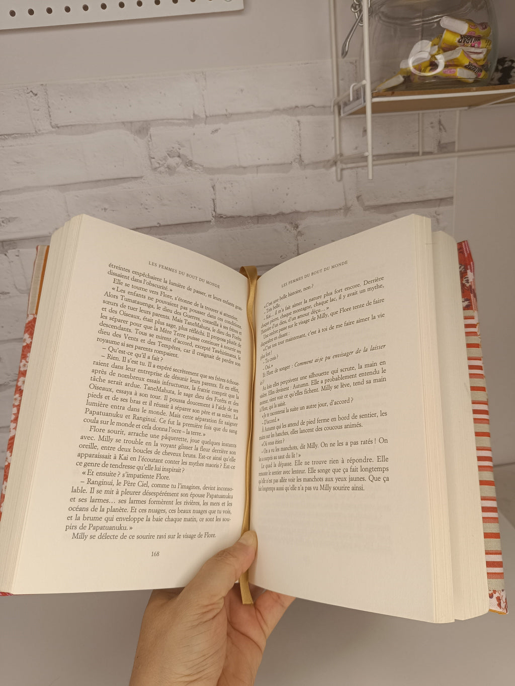 Couverture de livre ajustable en tissu - Grand modèle Les Mimines d'Amélie