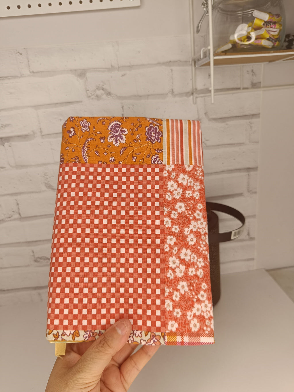 Couverture de livre ajustable en tissu - Grand modèle Les Mimines d'Amélie