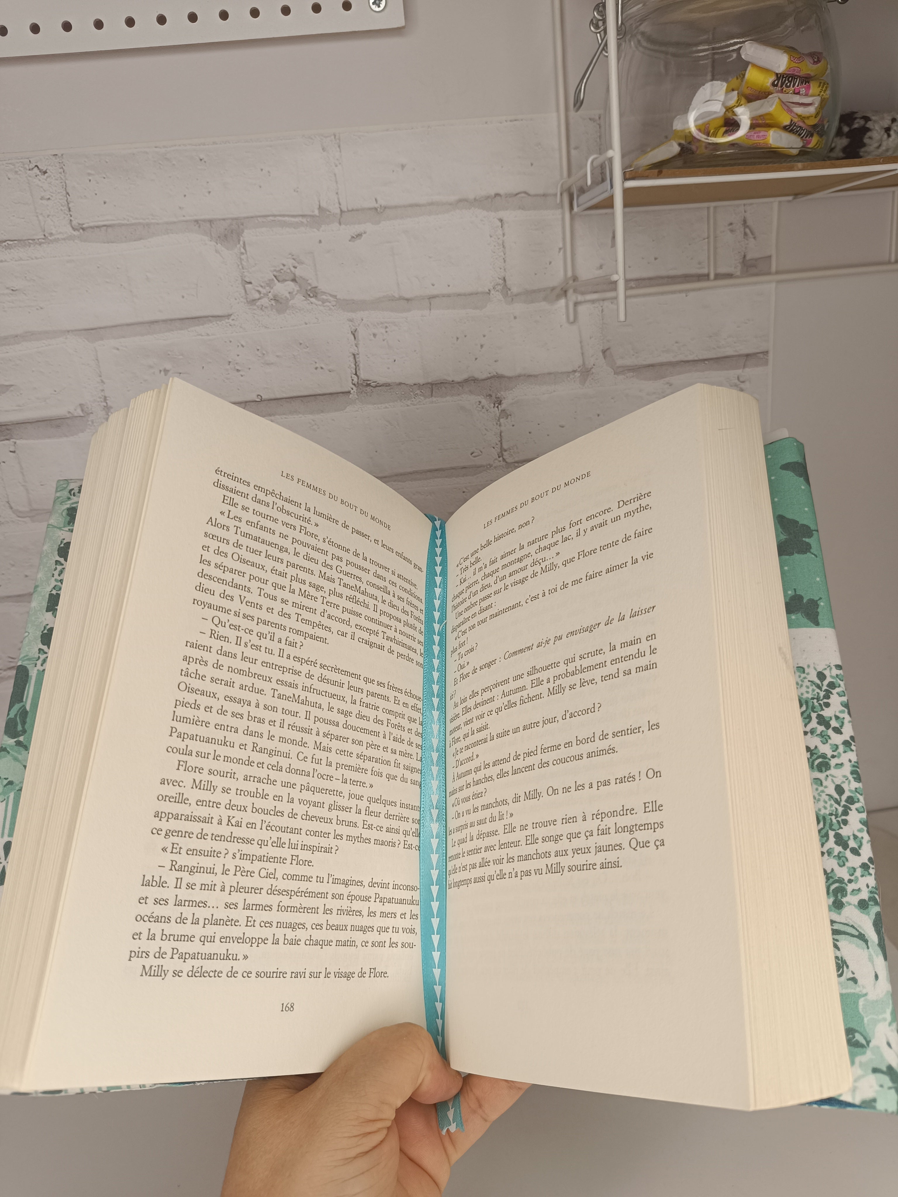 Couverture de livre ajustable en tissu - Grand modèle Les Mimines d'Amélie