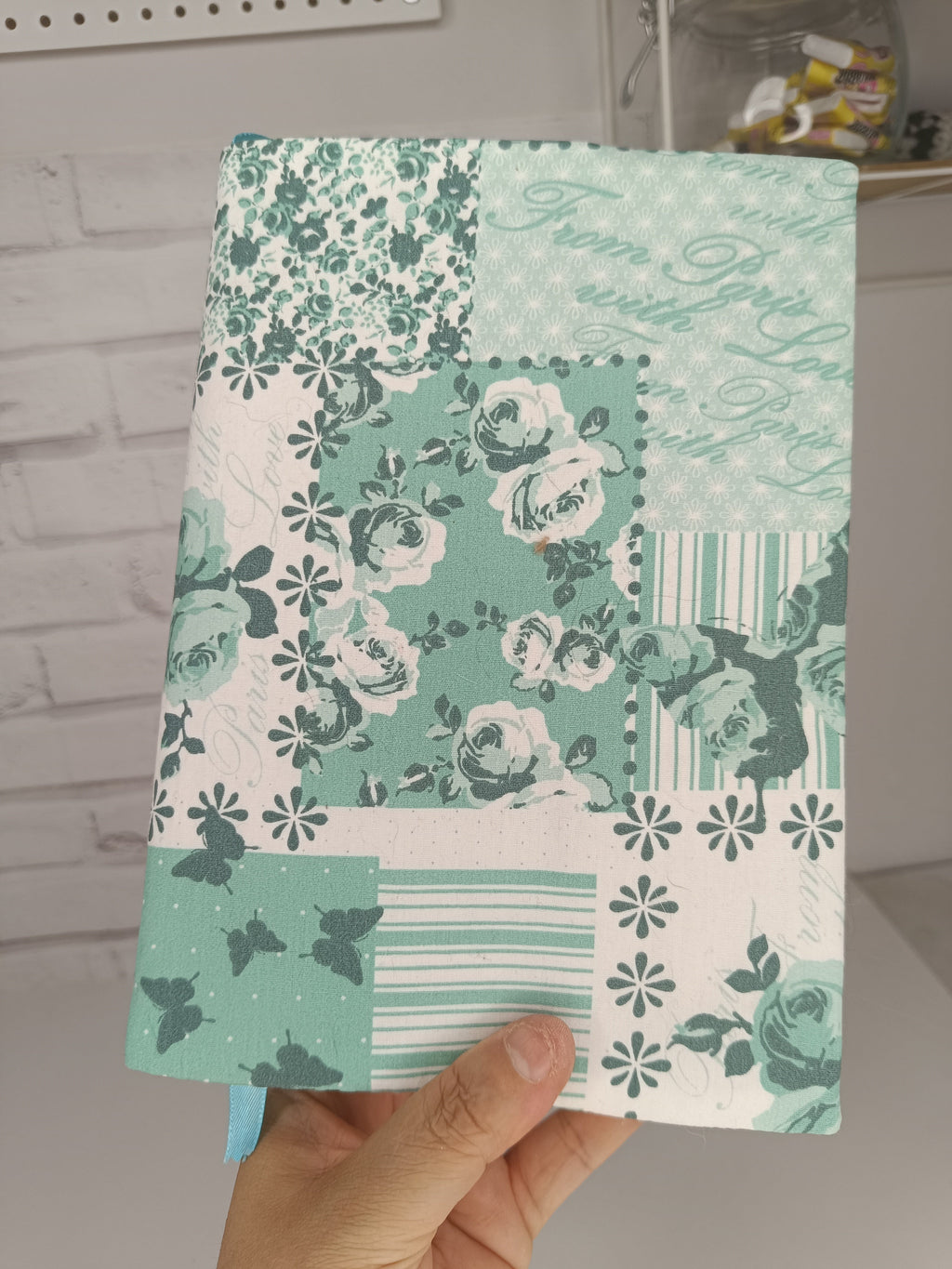 Couverture de livre ajustable en tissu - Grand modèle Les Mimines d'Amélie