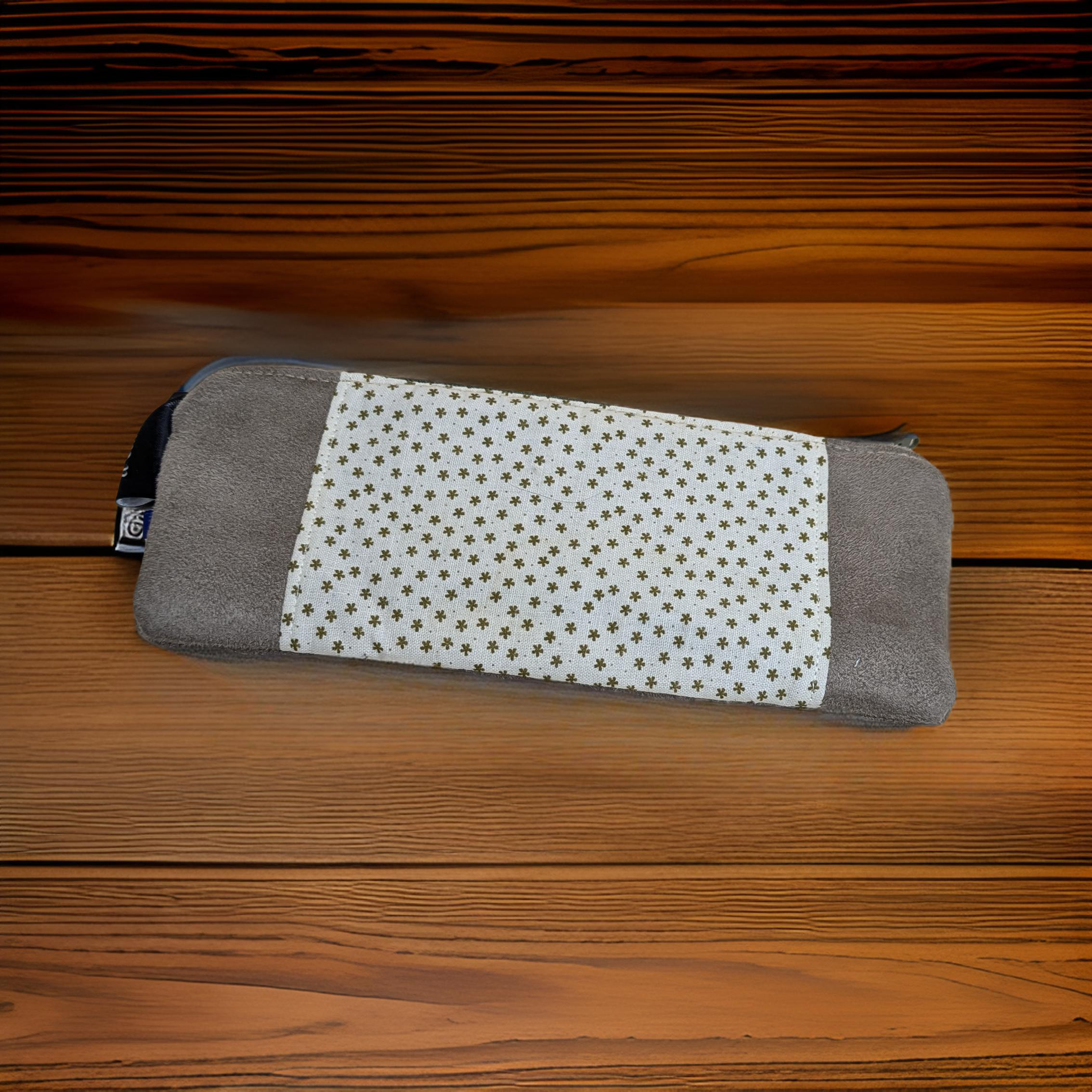 Trousse coton et suédine- moyennes 20 x 8 cm Les Mimines d'Amélie
