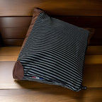 Pochette zippée rayée noire et verte Les Mimines d'Amélie