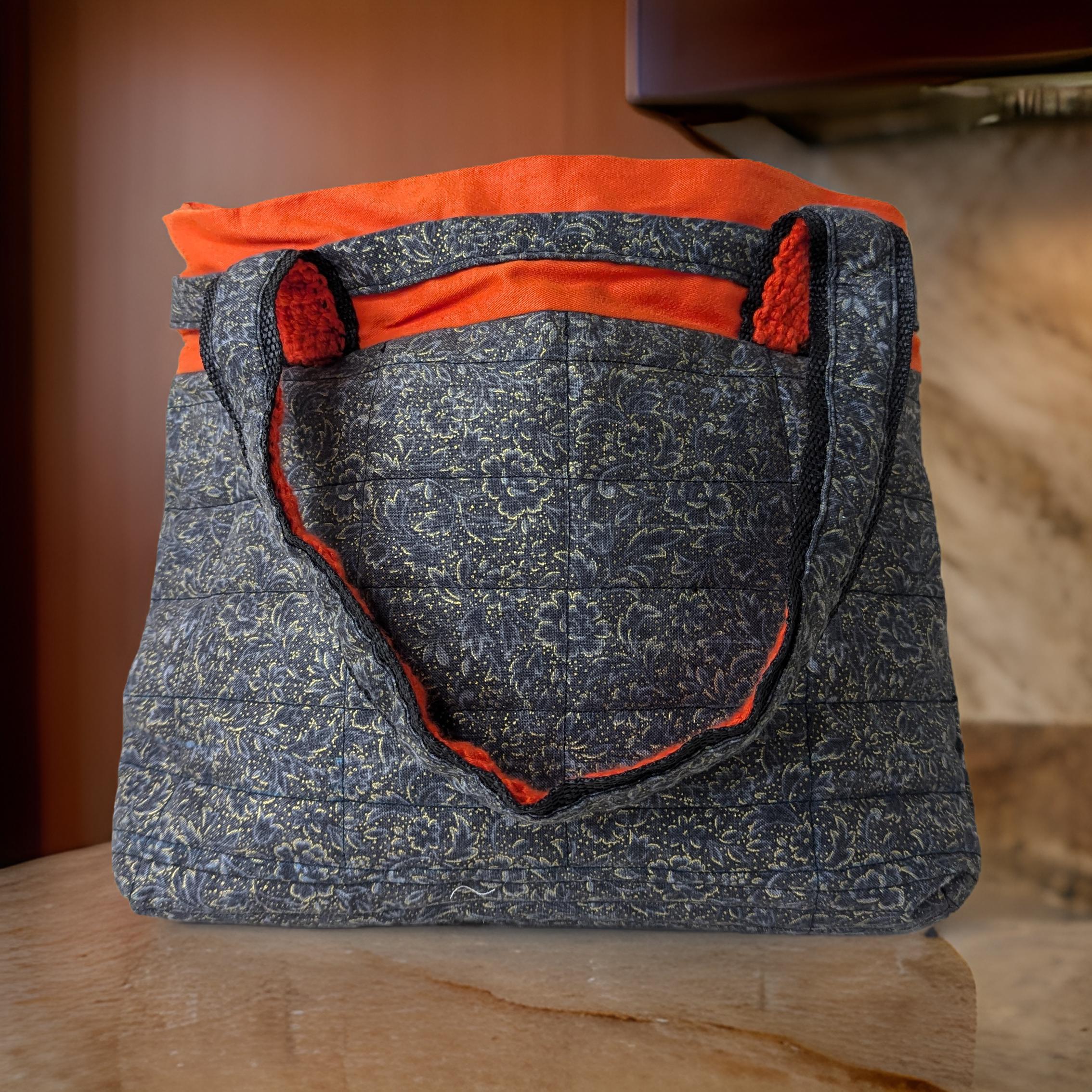Tote bag tissu et laine - 20*27 cm Les Mimines d'Amélie