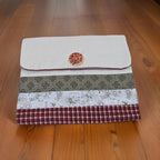 Pochette patchwork matelassée - bouton pression magnétique Les Mimines d'Amélie