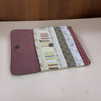 Pochette patchwork matelassée - bouton pression magnétique Les Mimines d'Amélie