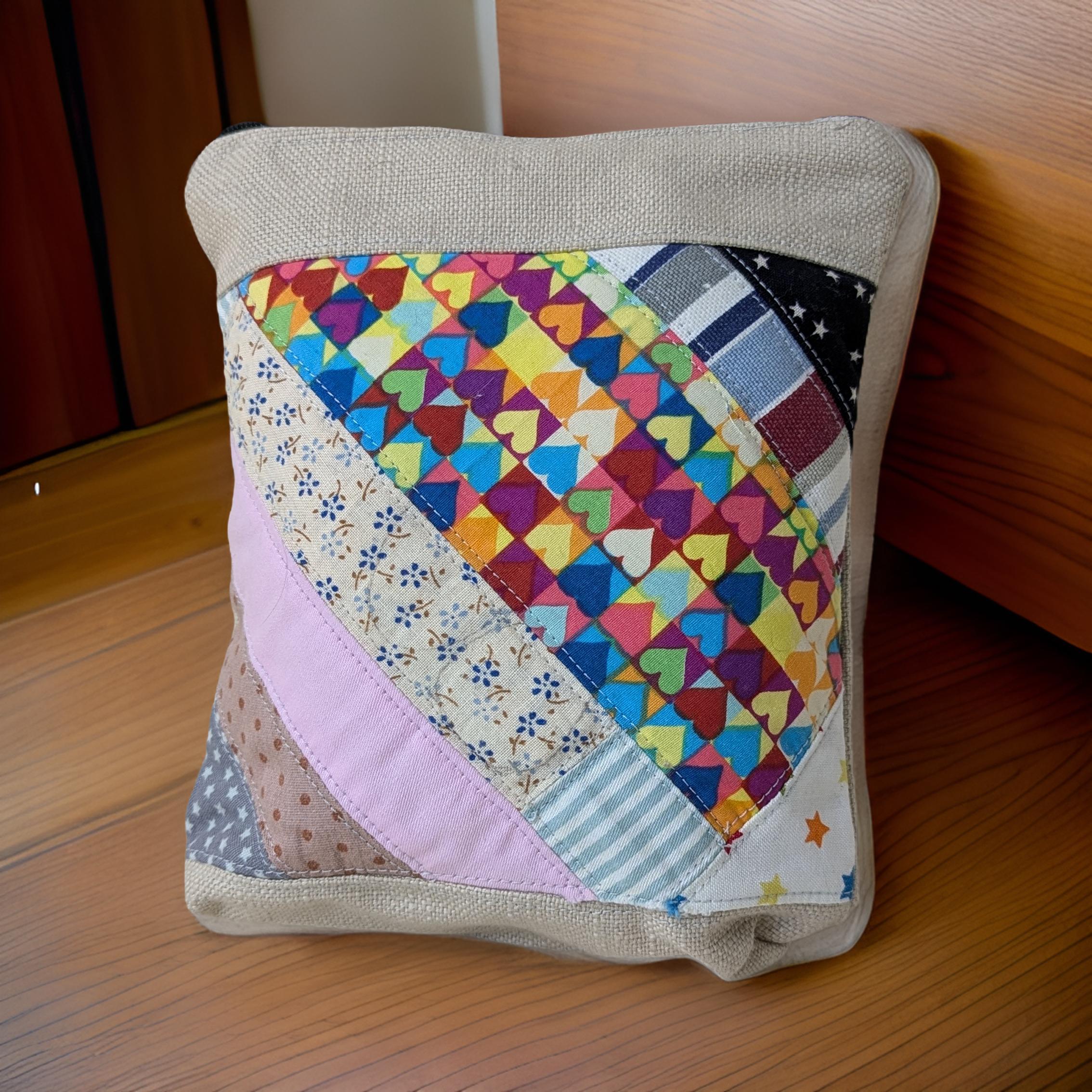Pochette zippée rectangulaire brodée - 17*16 cm Les Mimines d'Amélie